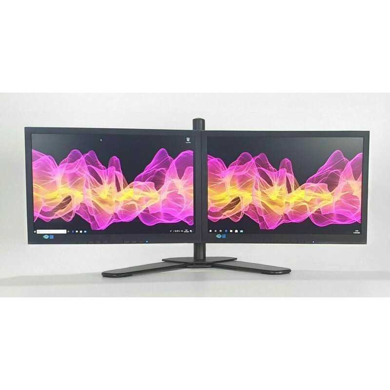 DUAL SCREEN MONITOR PC HOME OFFICE SET 2x 22 1920x1080 + NEW STAND Full HD  60HZ